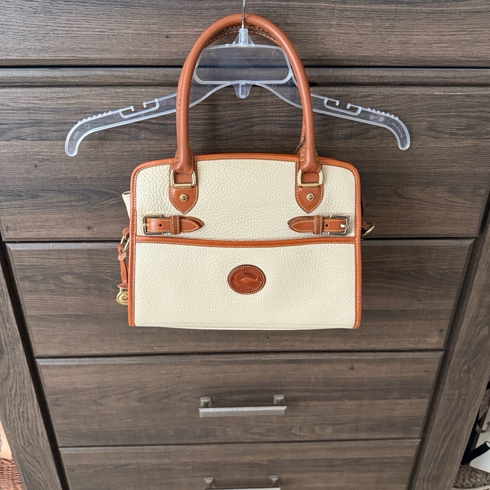 Dooney & Burke Vintage AWL Buckle Satchel R212 Leather Handbag